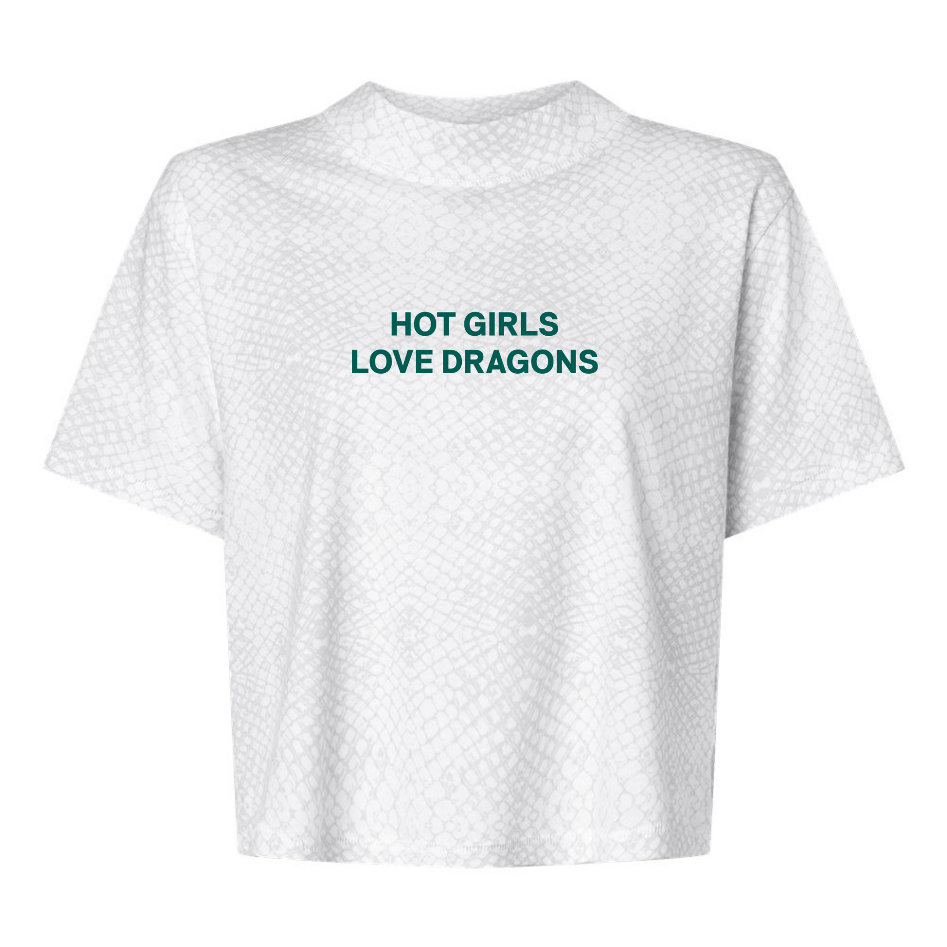 Hot Girls Love Dragons Boxy Cropped Tee