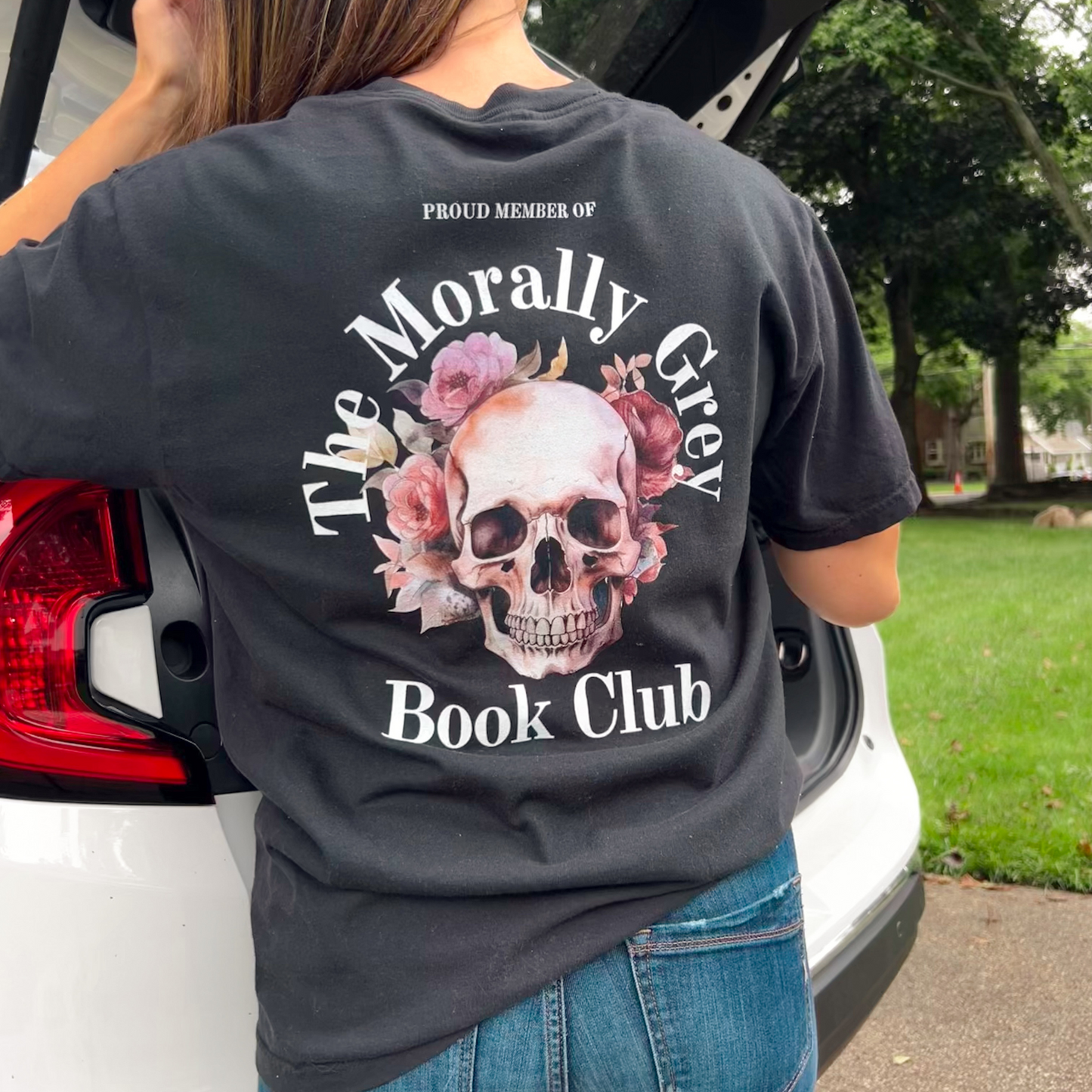 Morally Grey Book Club Tee - BLACK/GRAPHITE