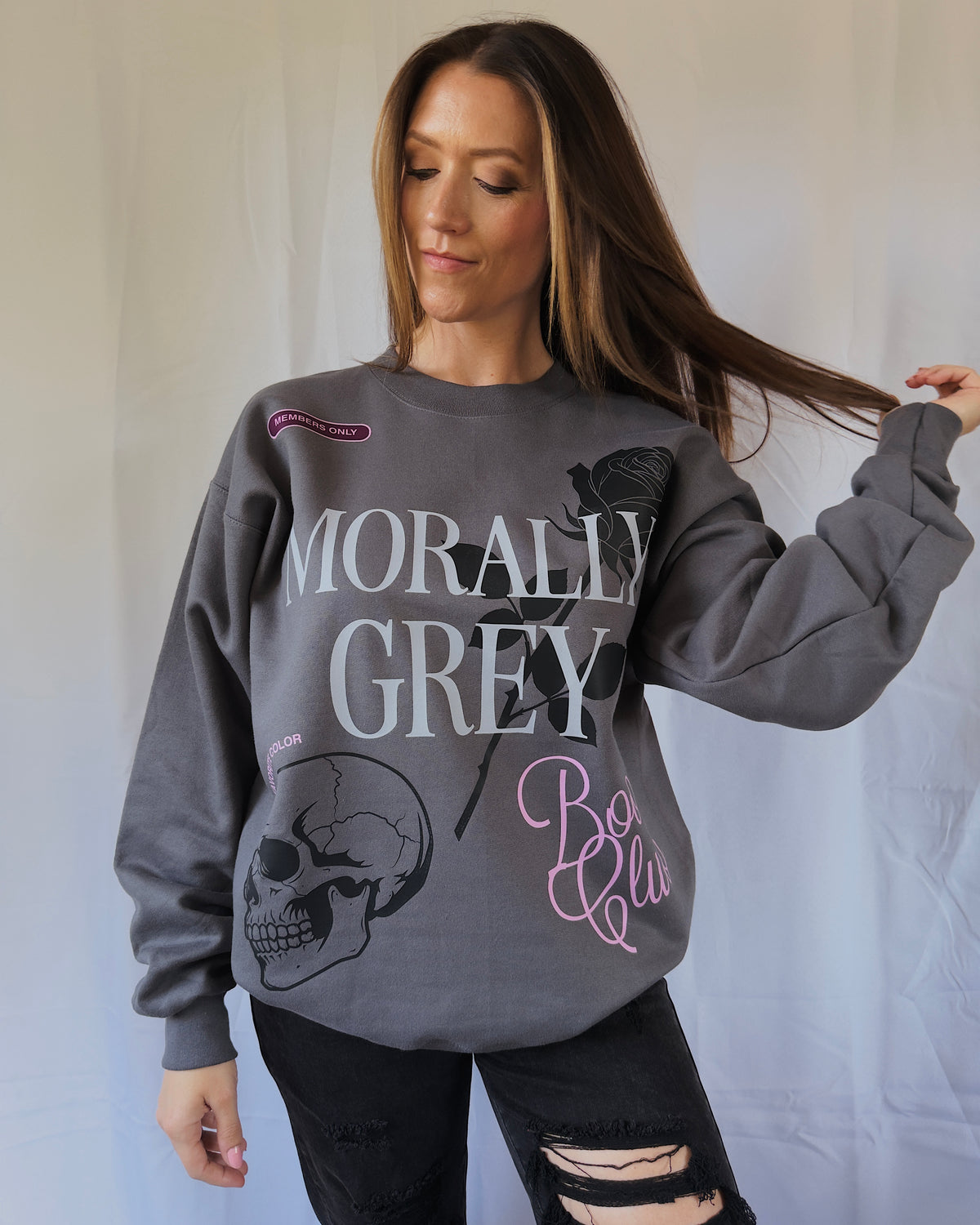 Morally Grey Book Club Crewneck
