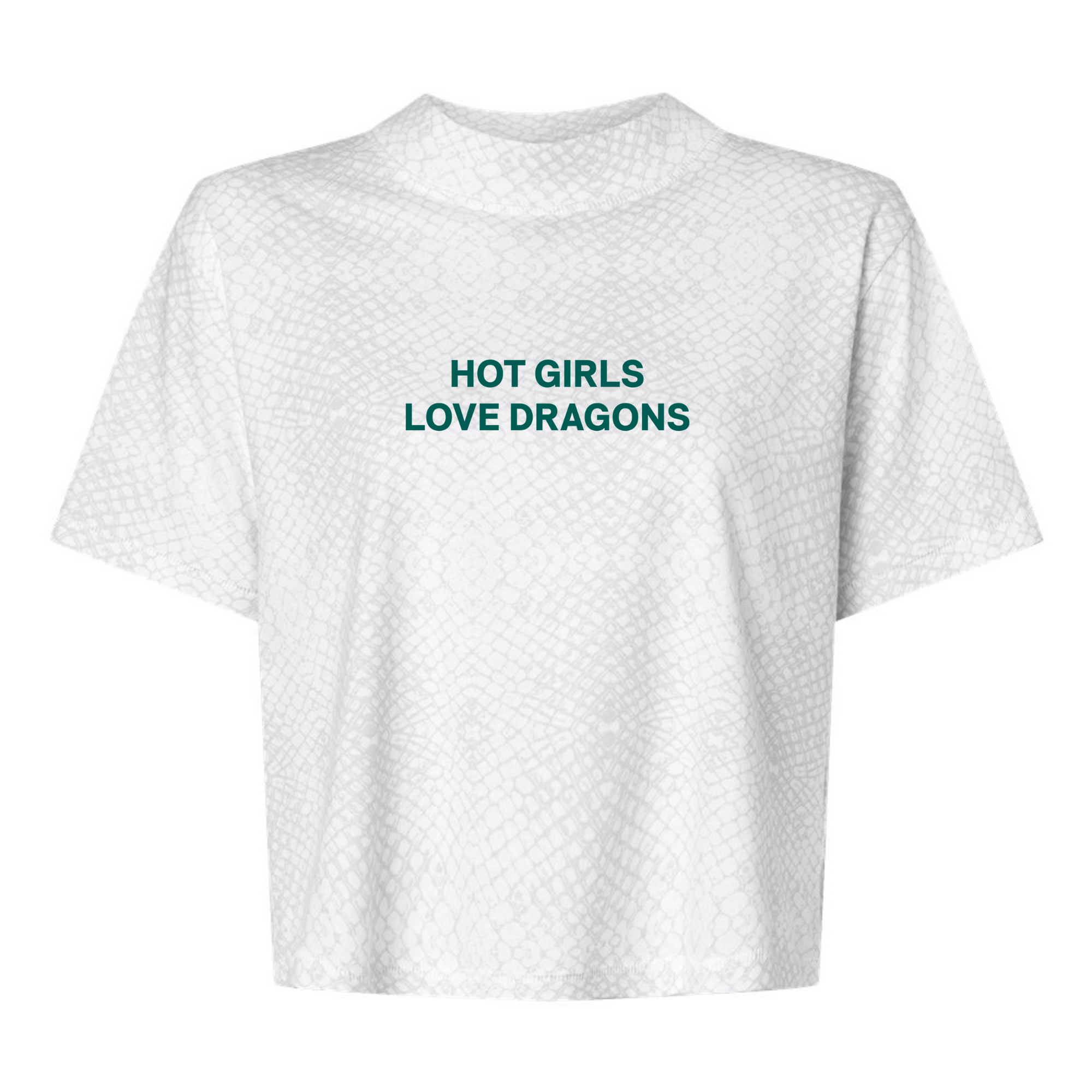 Hot Girls Love Dragons Boxy Cropped Tee