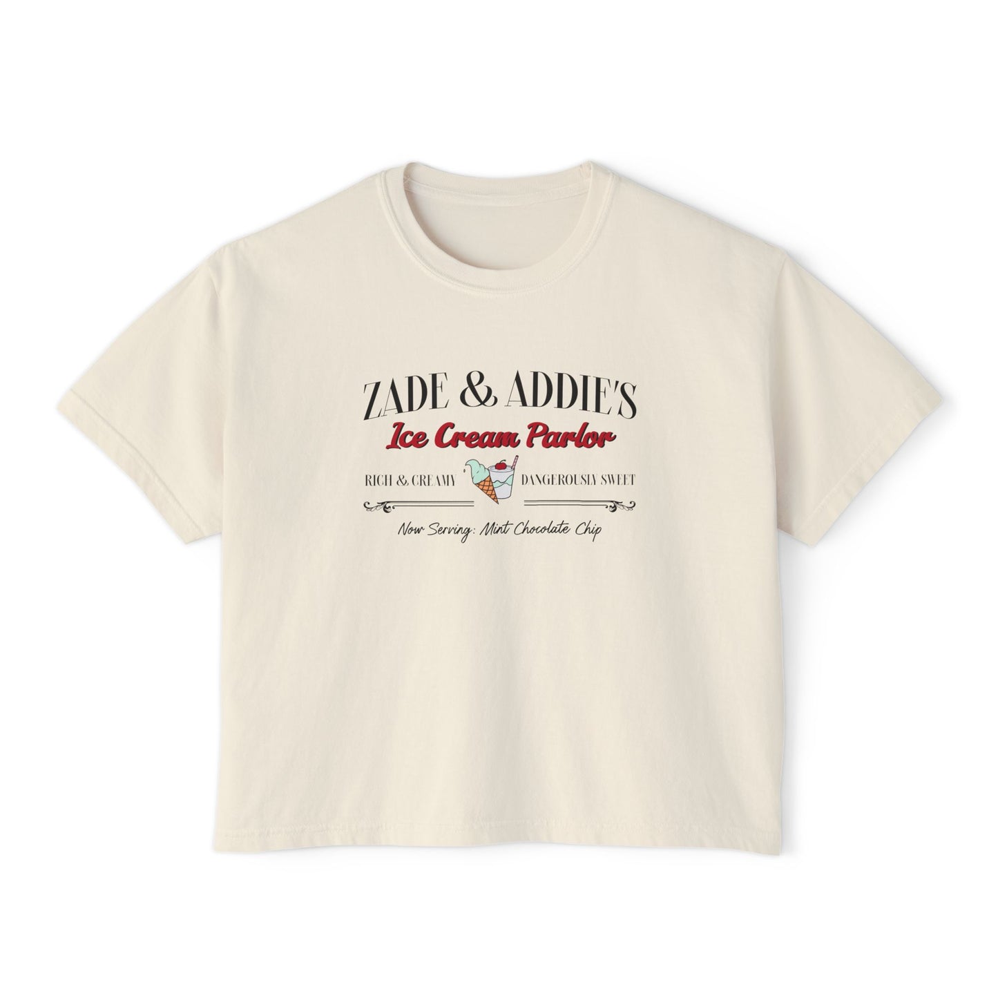 Zade & Addie's Ice Cream Parlor Cropped Tee