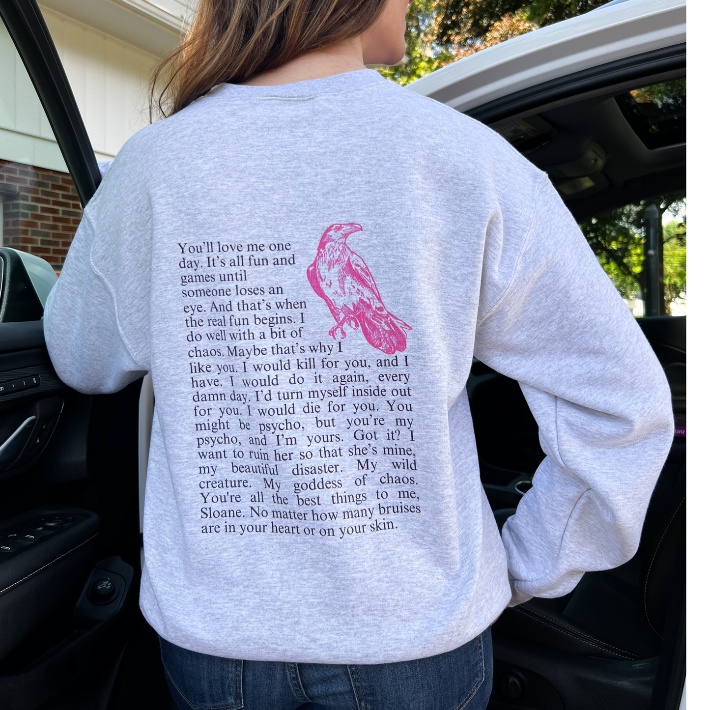 Rowan Kane Quotes Sweatshirt - ASH/WHITE