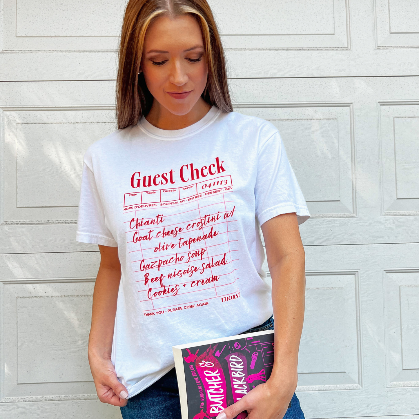 Thorsten's Guest Check Tee - WHITE