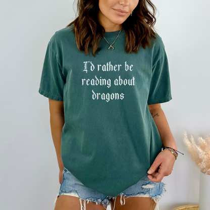 Rather Be Reading - Dragons Tee