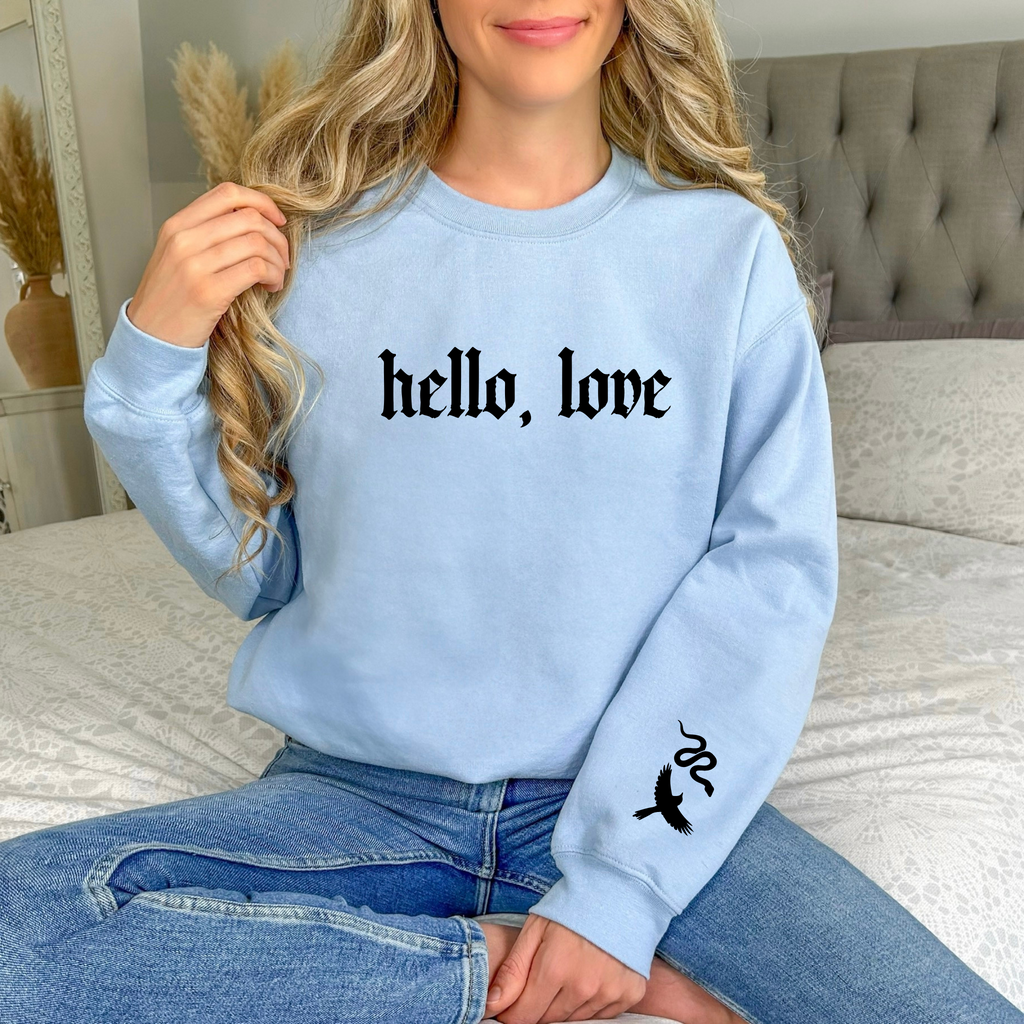 Hello, Love Embroidered Sweatshirt