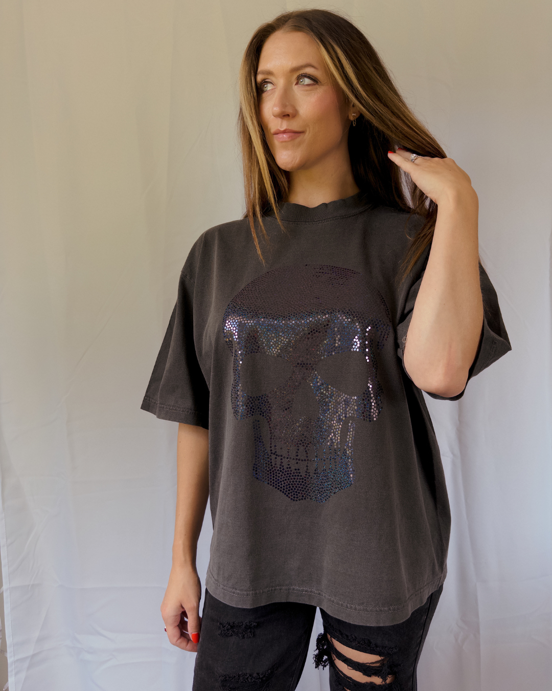 Skull Oversized Box Tee