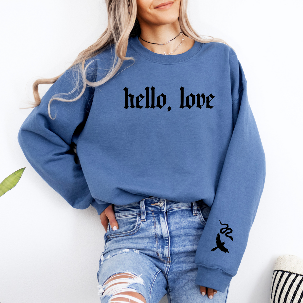 Hello, Love Embroidered Sweatshirt