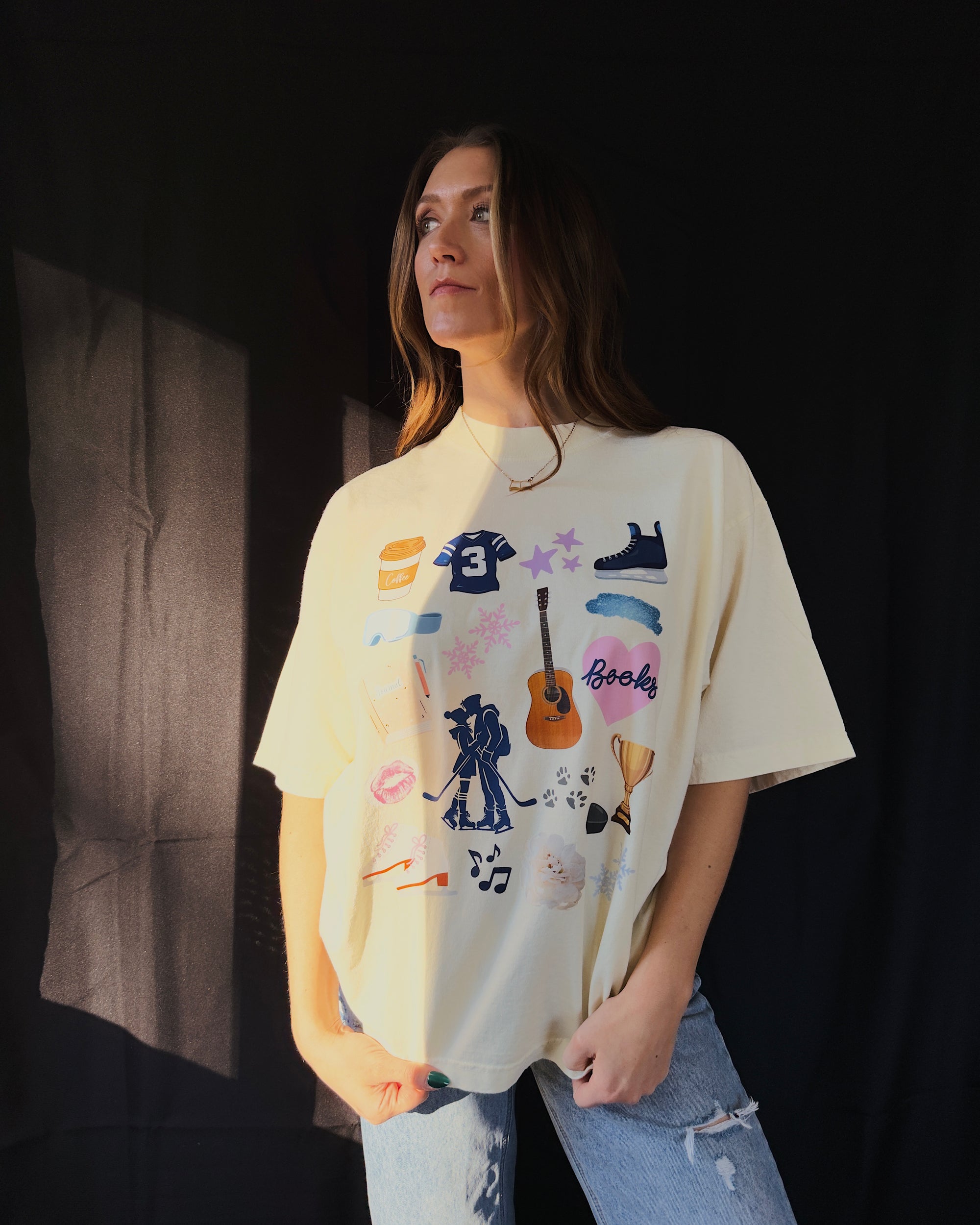 Winter Sports Romance Moodboard Box Tee - DOORBUSTER