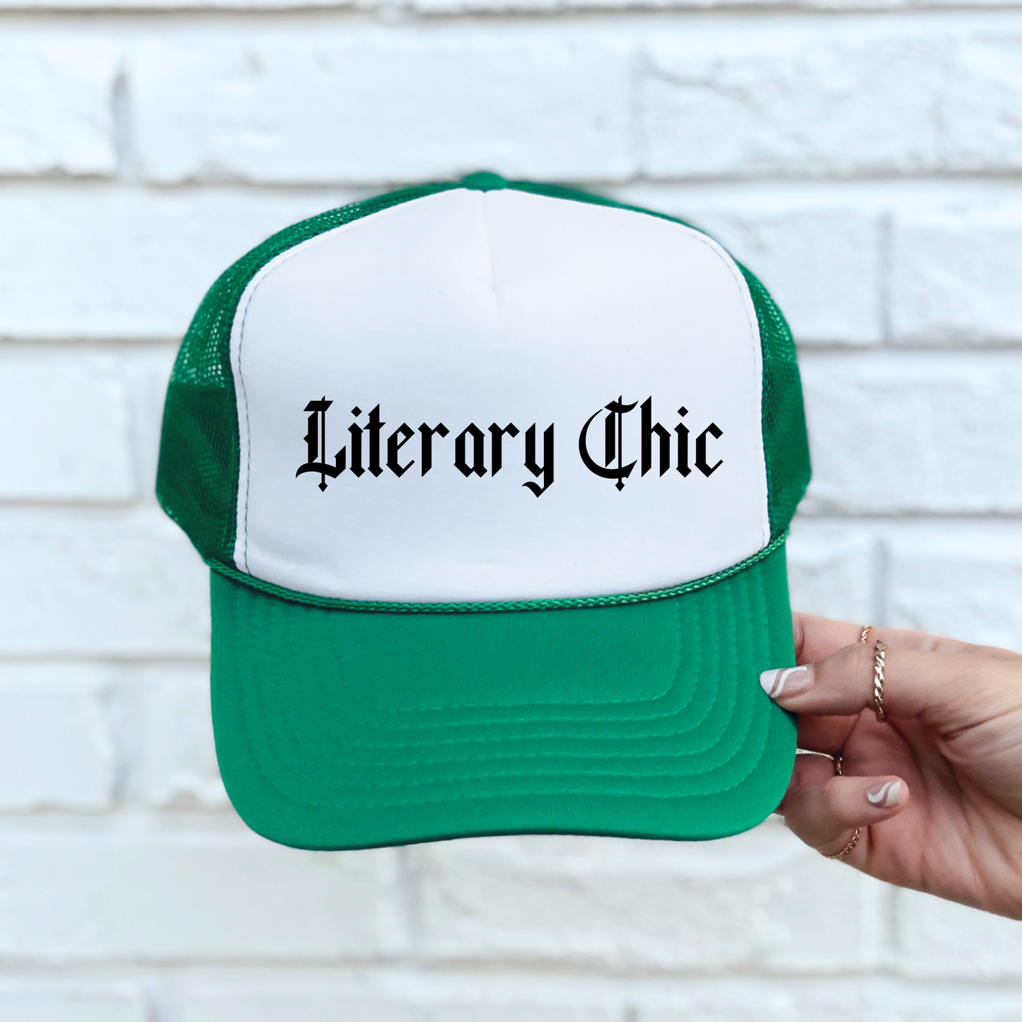 Literary Chic - Embroidered Trucker Hat