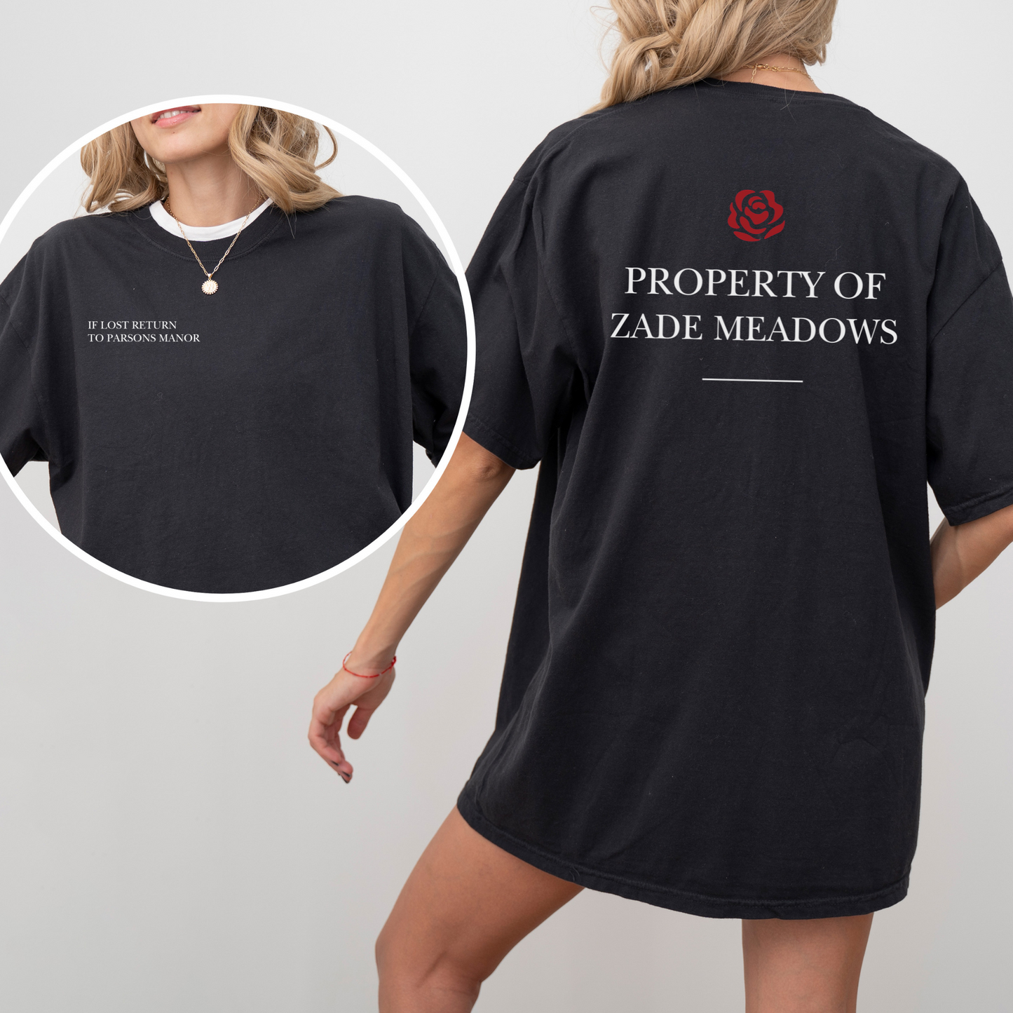 Property of Zade Meadows Tee - BLACK