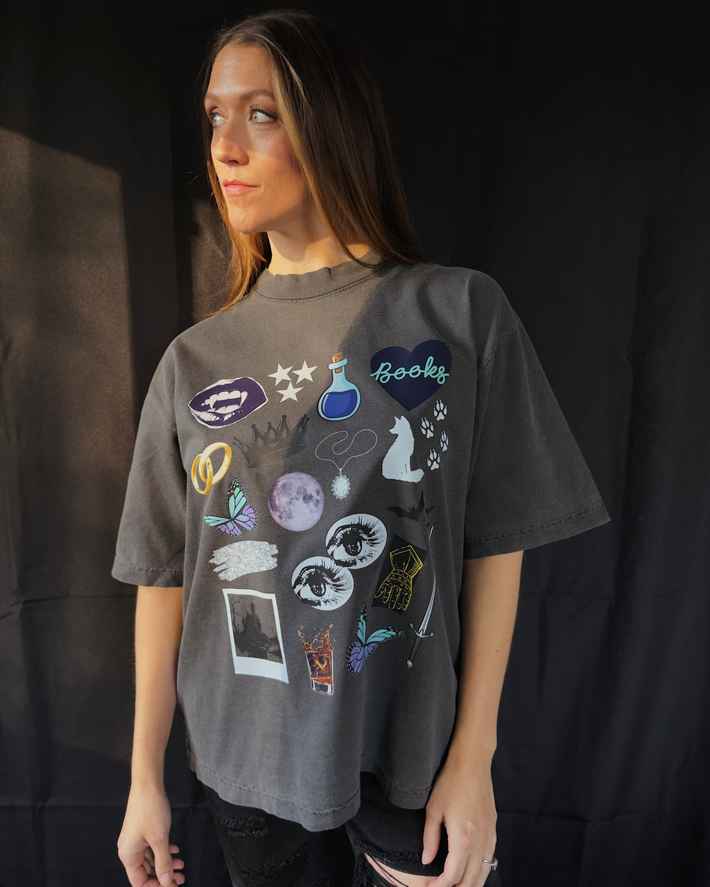 Dark Romantasy Moodboard Box Tee