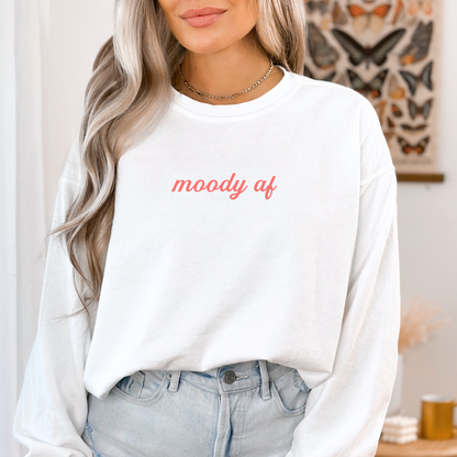 Moody AF Sweatshirt - WHITE