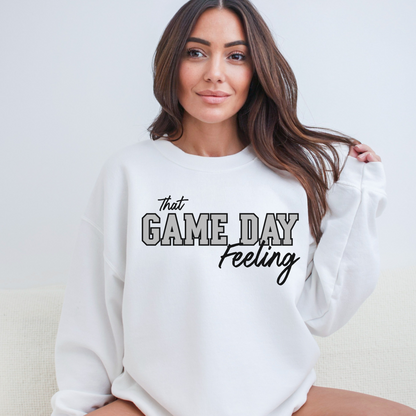 Game Day Feeling Sweatshirt - SILVER/BLACK