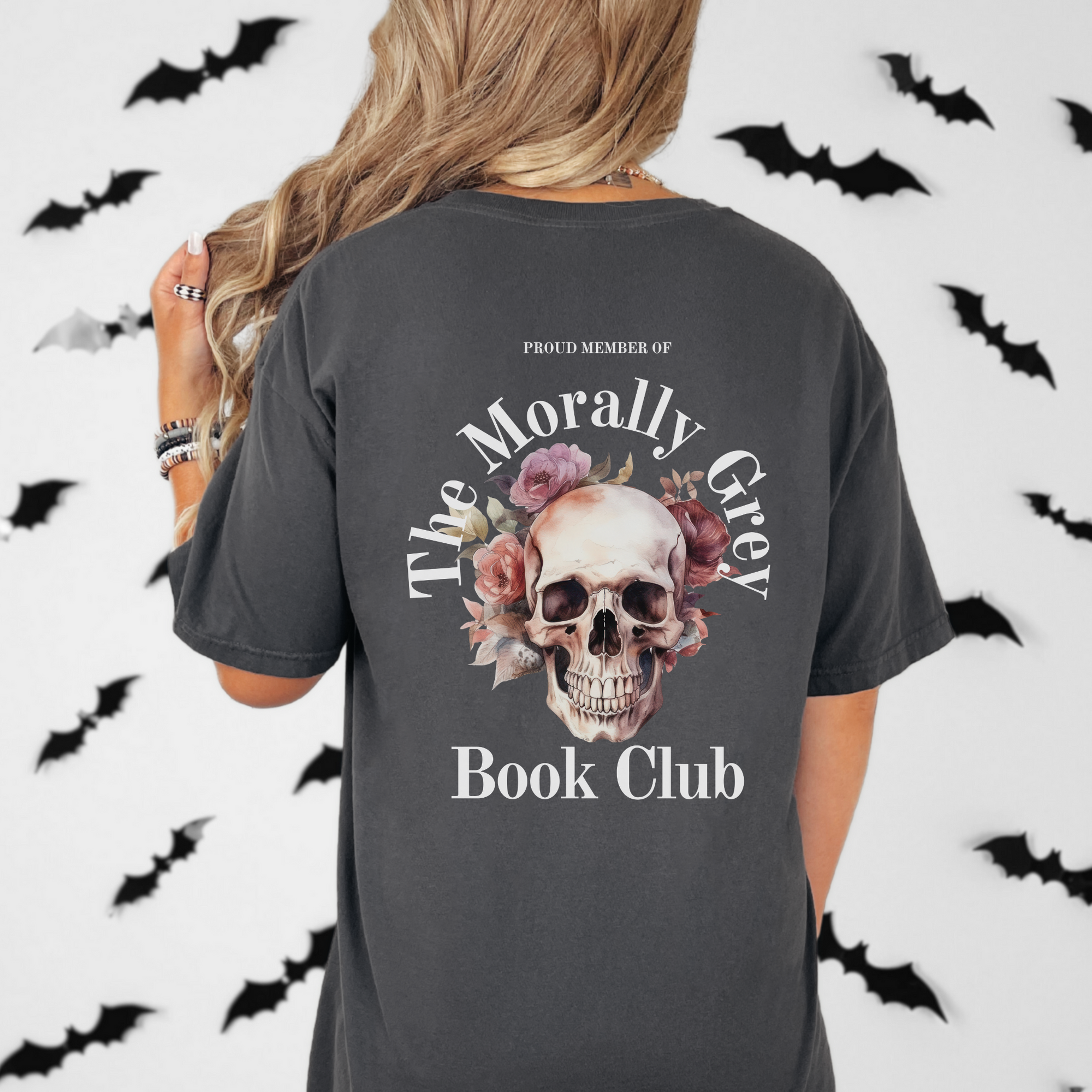Morally Grey Book Club Tee - BLACK/GRAPHITE