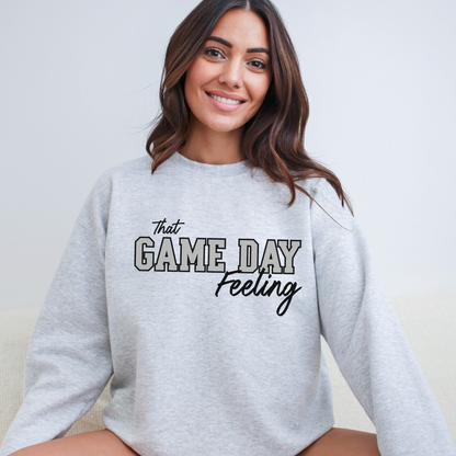 Game Day Feeling Sweatshirt - SILVER/BLACK