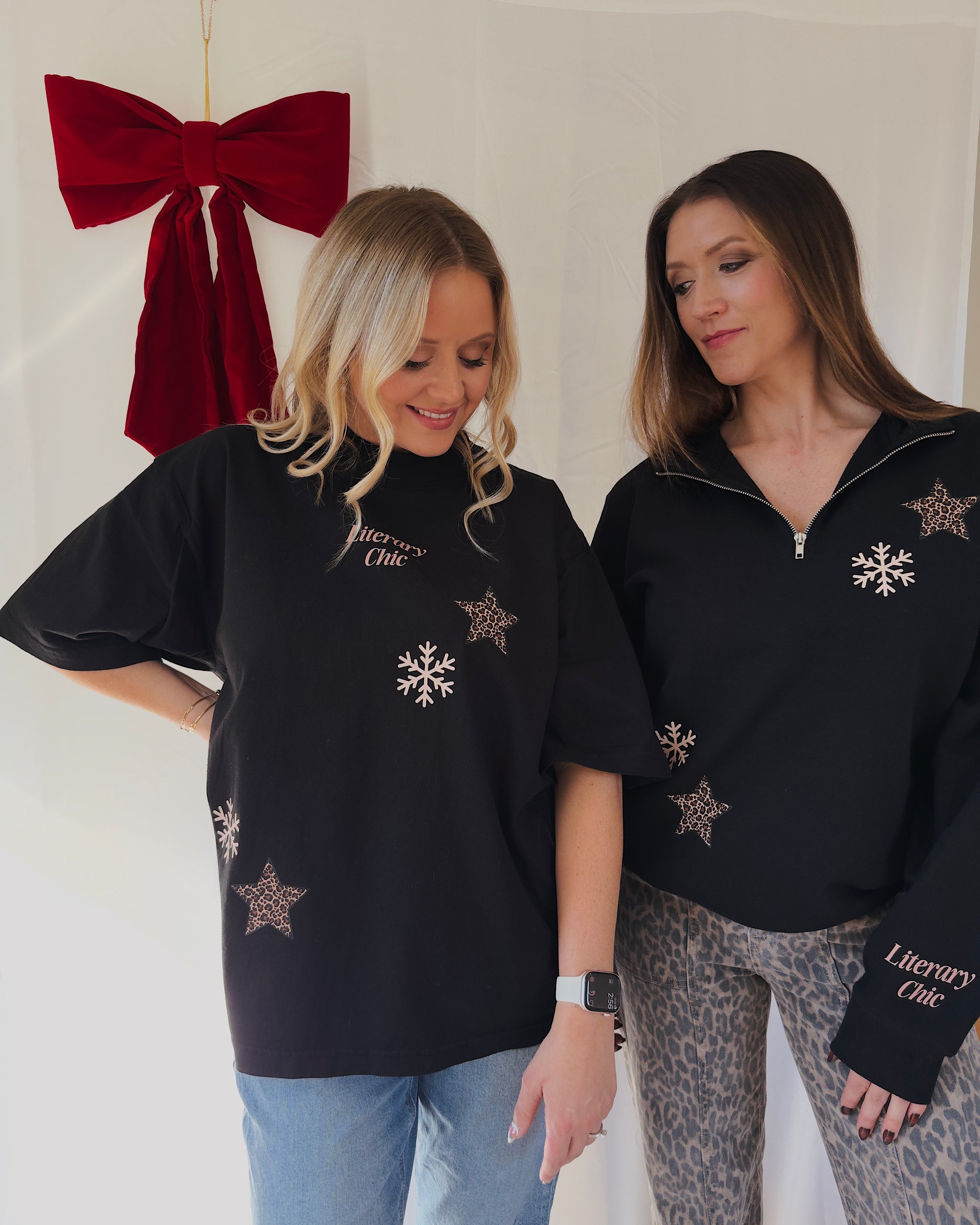 Leopard Stars Quarter Zip