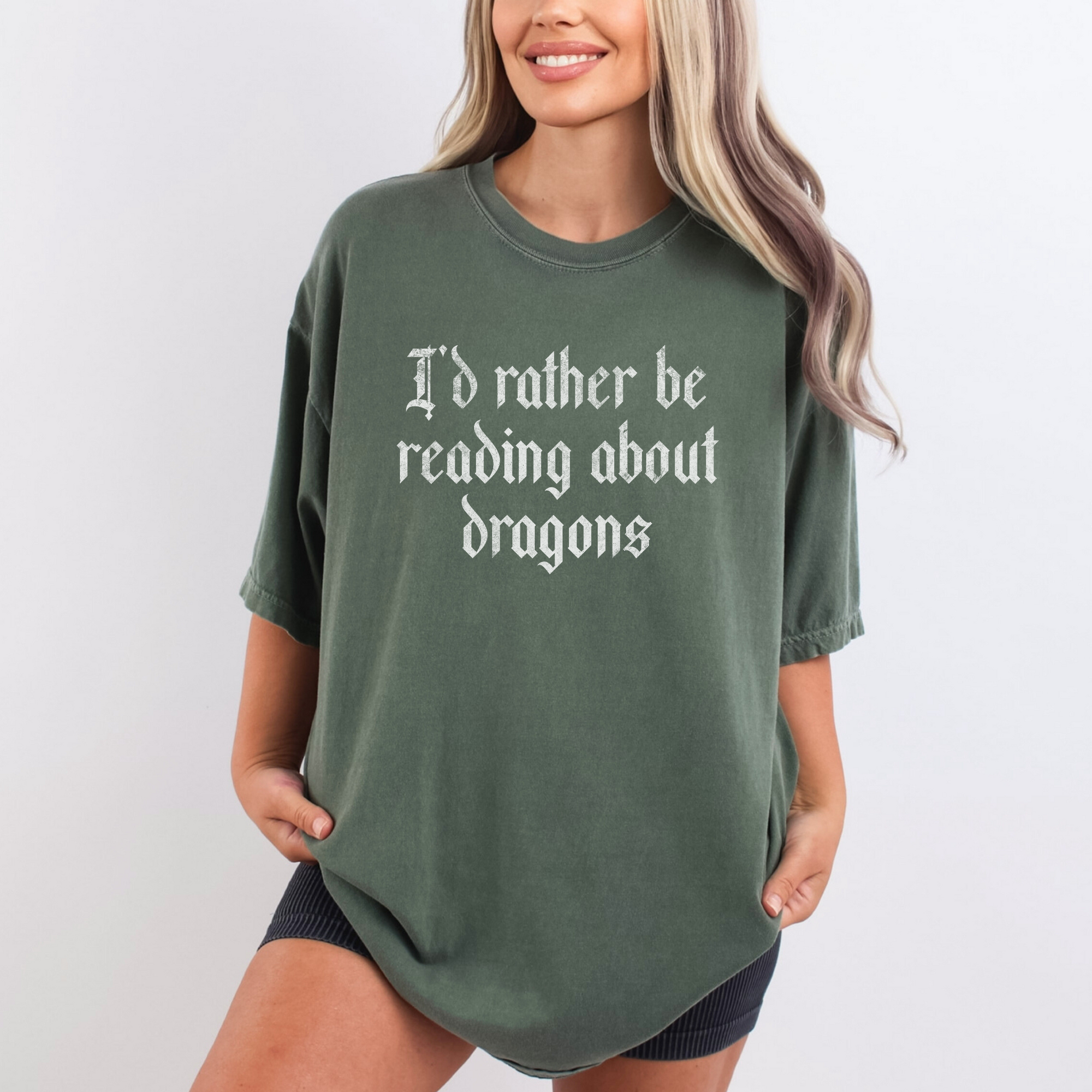 Rather Be Reading - Dragons Tee