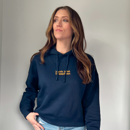 Be Monstrous Embroidered Cropped Hoodie