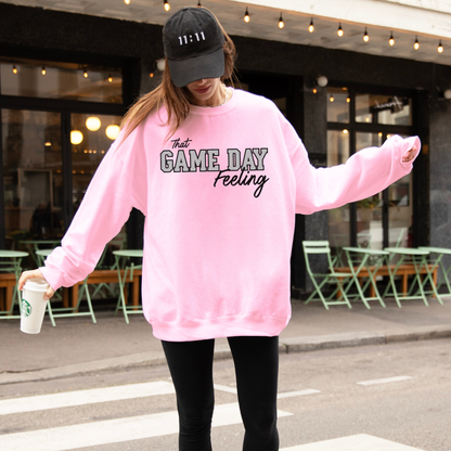 Game Day Feeling Sweatshirt - SILVER/BLACK