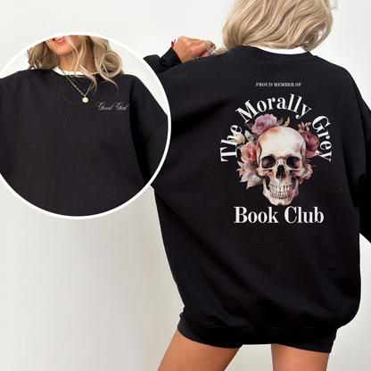 Morally Grey Book Club Sweatshirt - BLACK