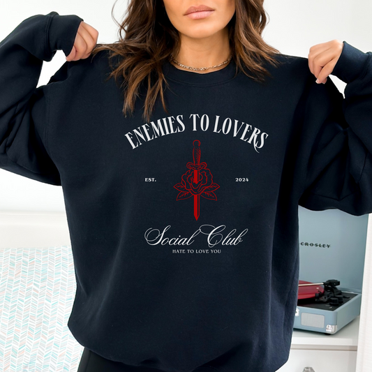 Enemies to Lovers Social Club Sweatshirt - BLACK