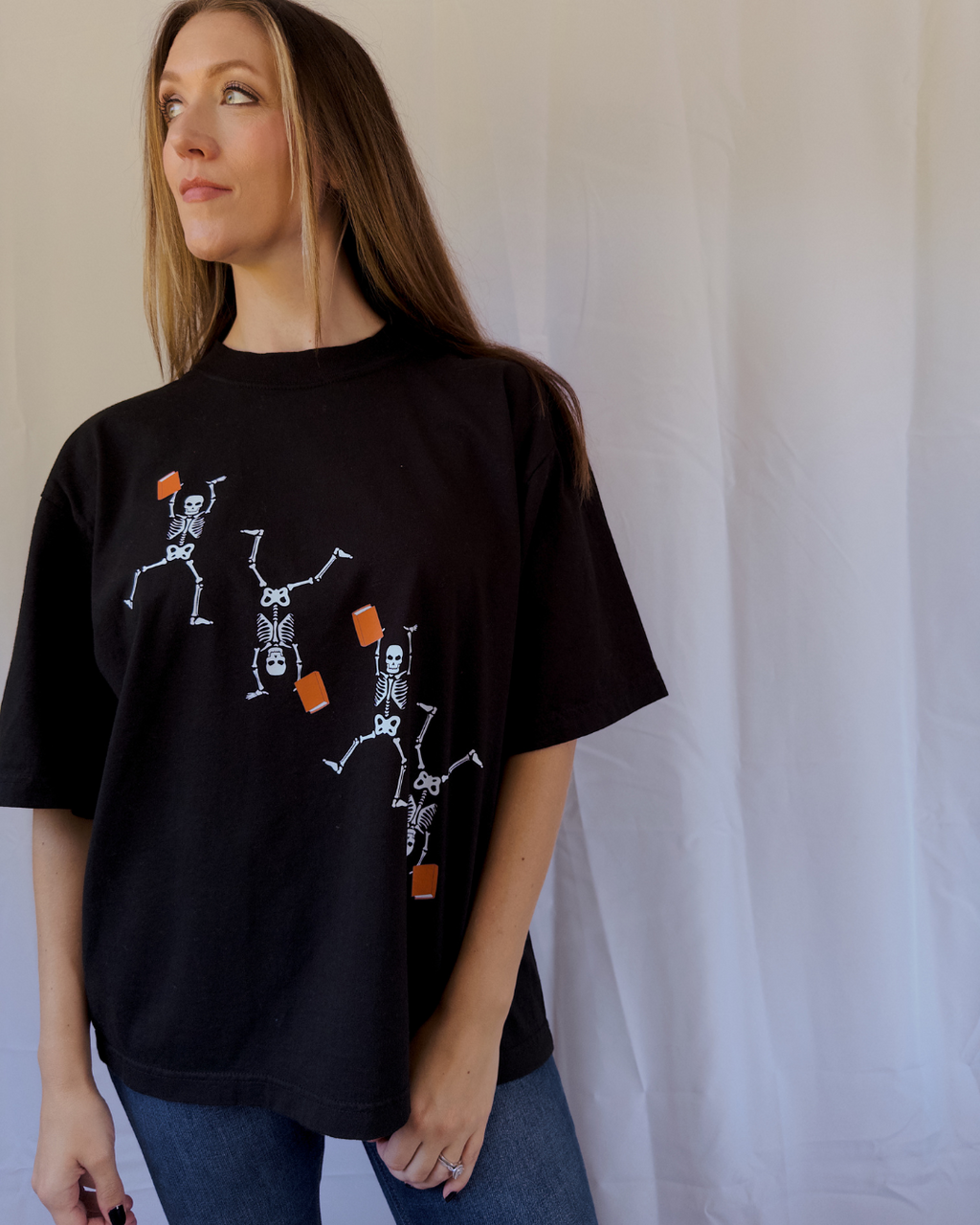 Bookish Skellies Oversized Box Tee