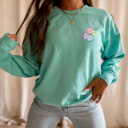 Dark Romance Candy Hearts Sweatshirt