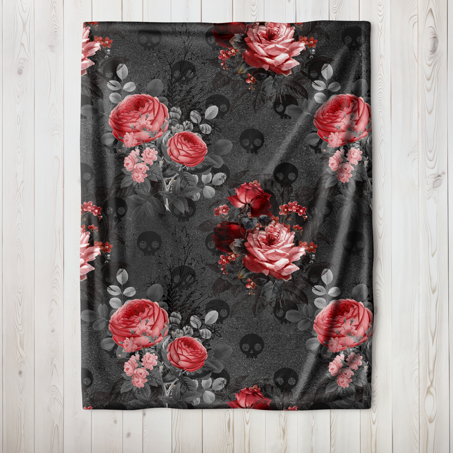 Dark Roses - Minky Blanket - 30" x 40"