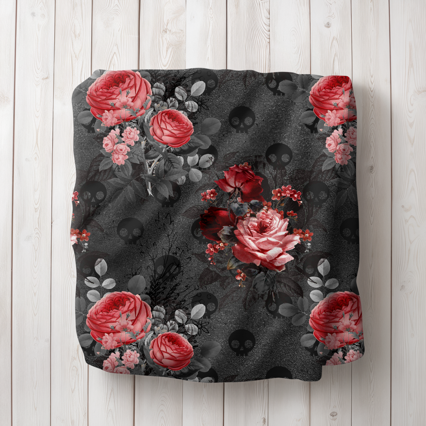 Dark Roses - Minky Blanket - 30" x 40"