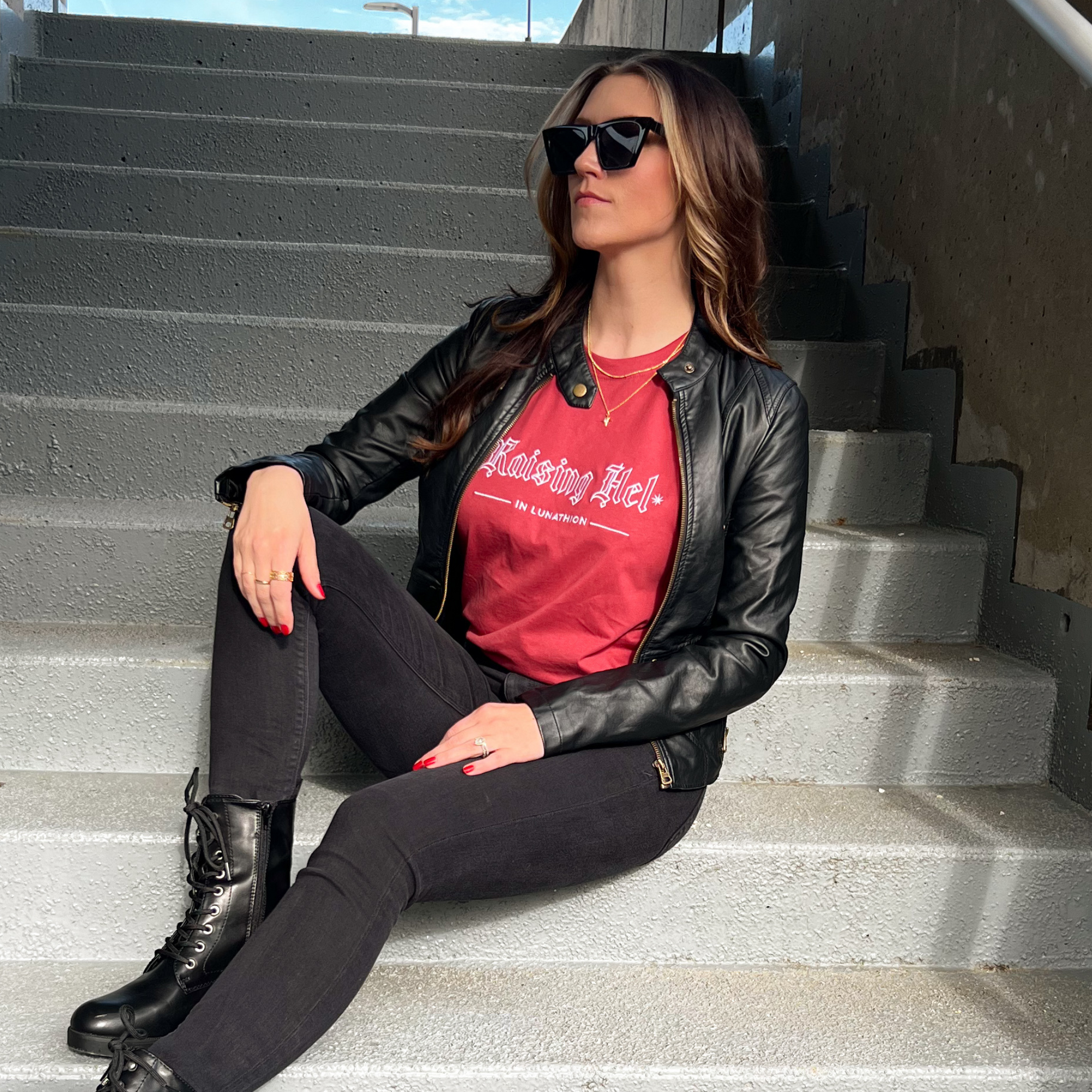 Raising Hel Embroidered T-shirt