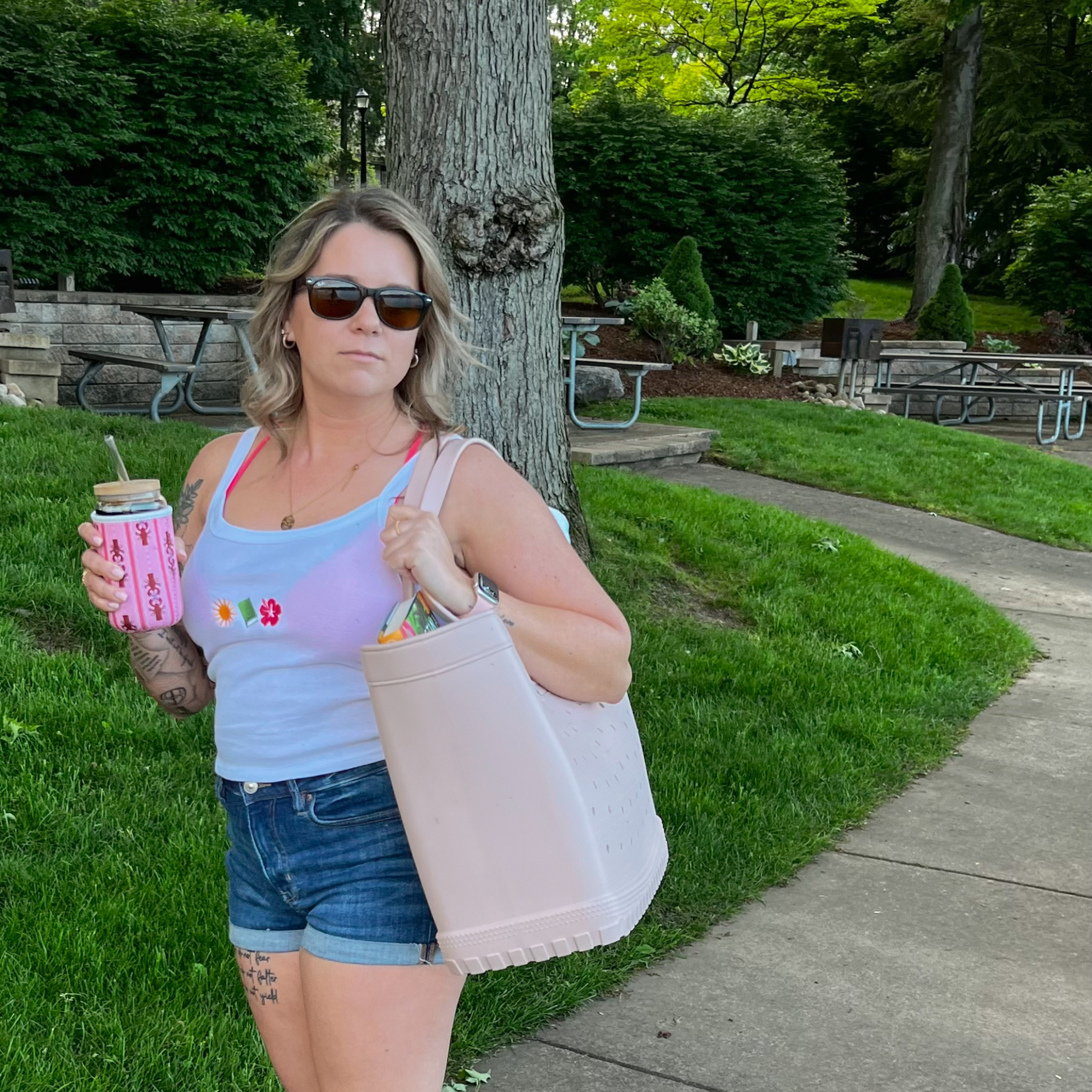 Book Girl Summer Embroidered Tank Top