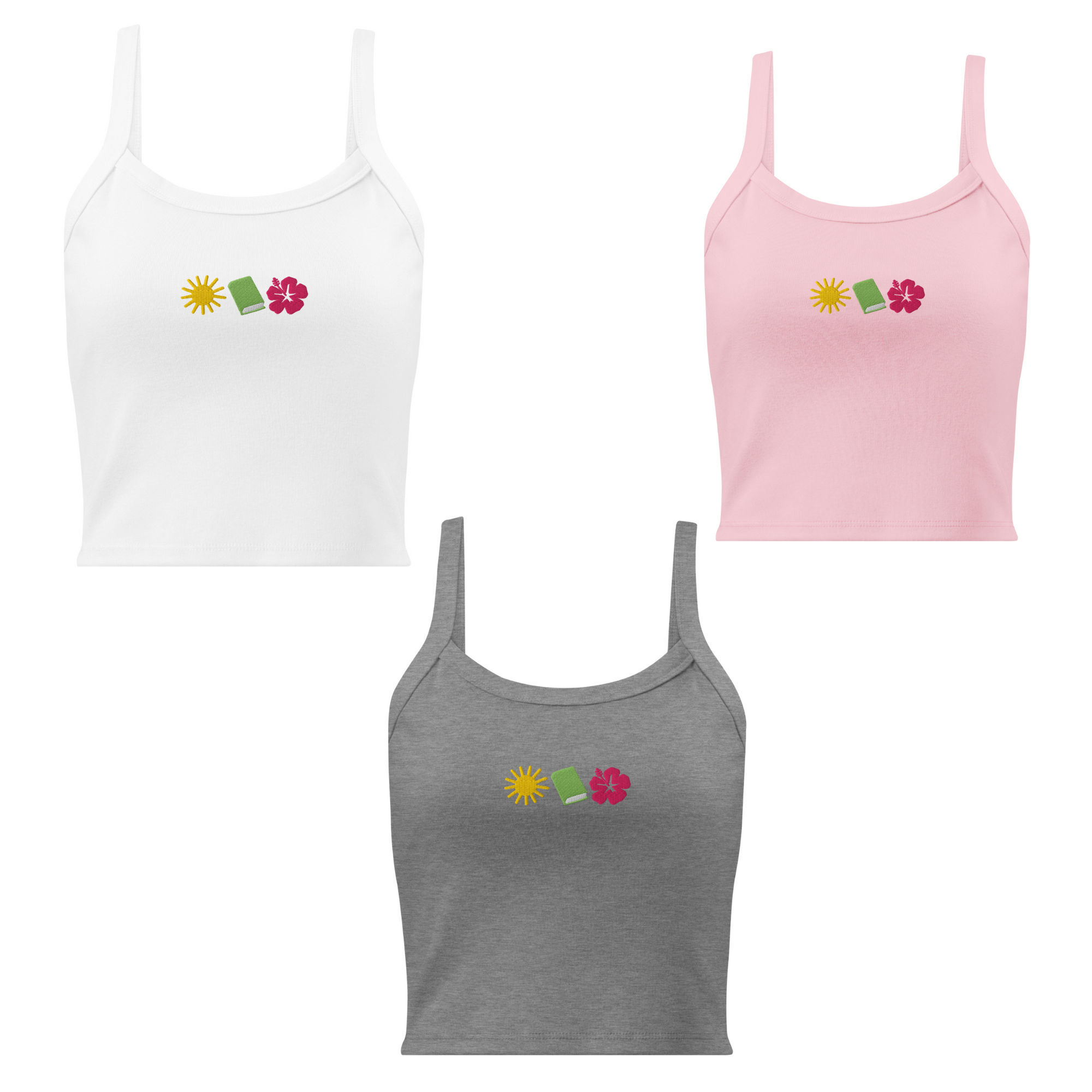 Book Girl Summer Embroidered Tank Top