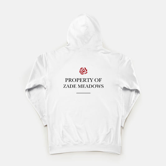 Property of Zade Meadows Lightweight Hoodie - WHITE