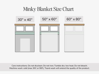 Sibby's Favorite Things - Minky Blanket - 30" x 40" - BLACK