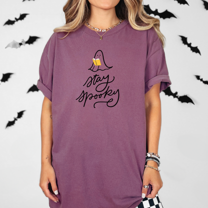 Stay Spooky Tee - BERRY/YAM