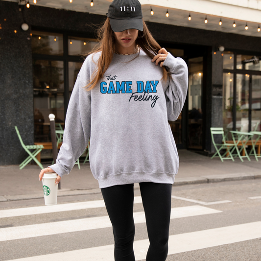 Game Day Feeling Sweatshirt - BLUE/BLACK