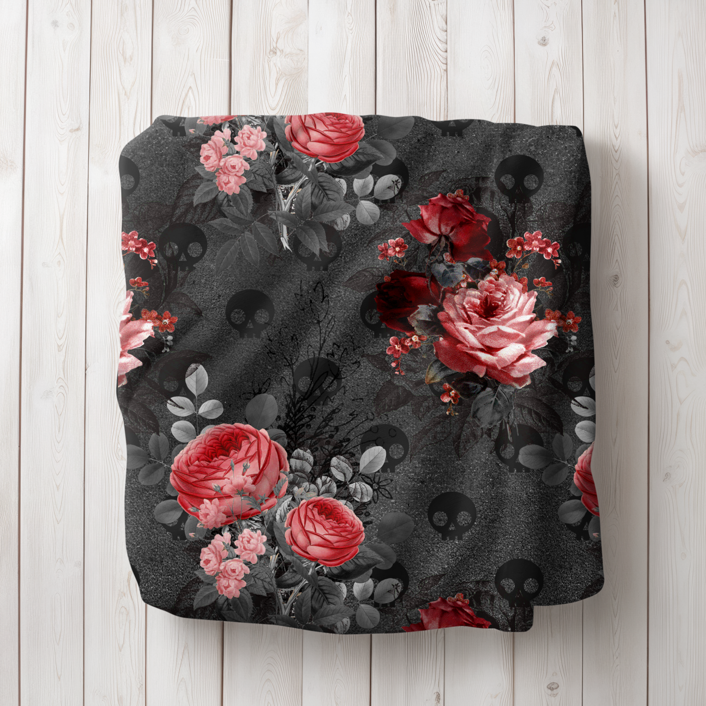 Dark Roses - Minky Blanket - 50" x 60"