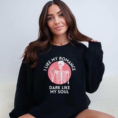 I Like My Coffee & Romance Dark Sweatshirt