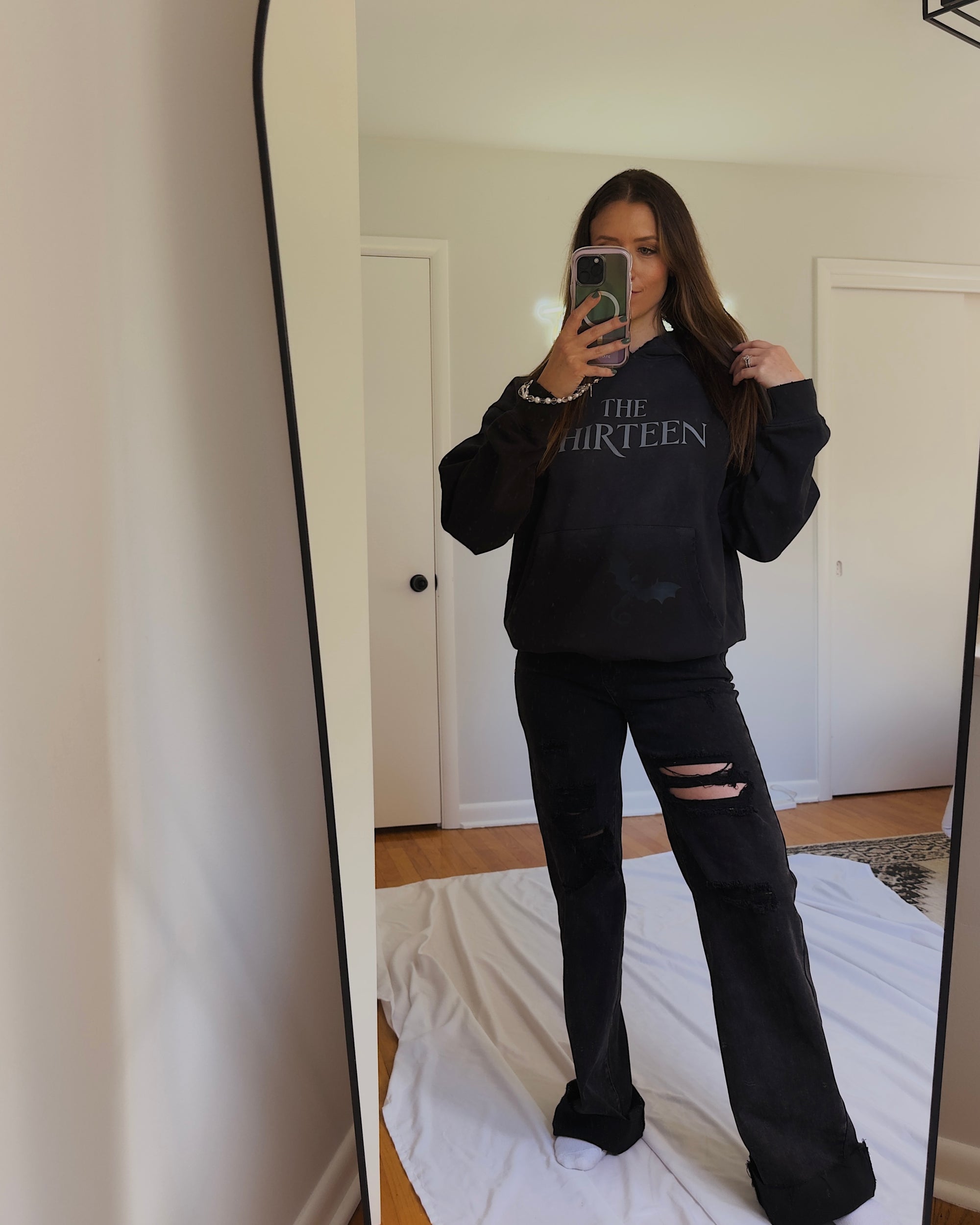The Thirteen Distressed Hoodie