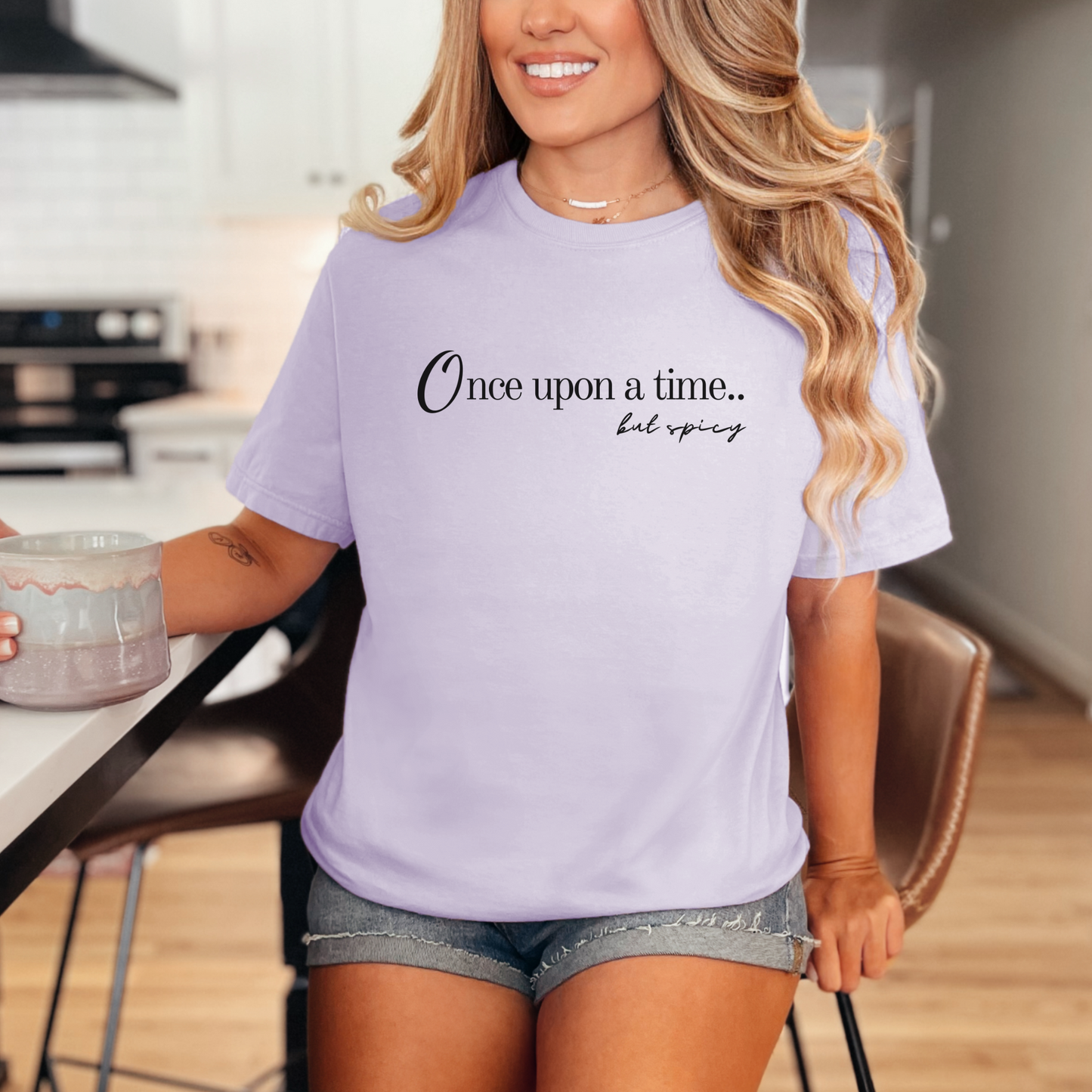 Spicy Once Upon A Time Tee - ORCHID/CHAMBRAY