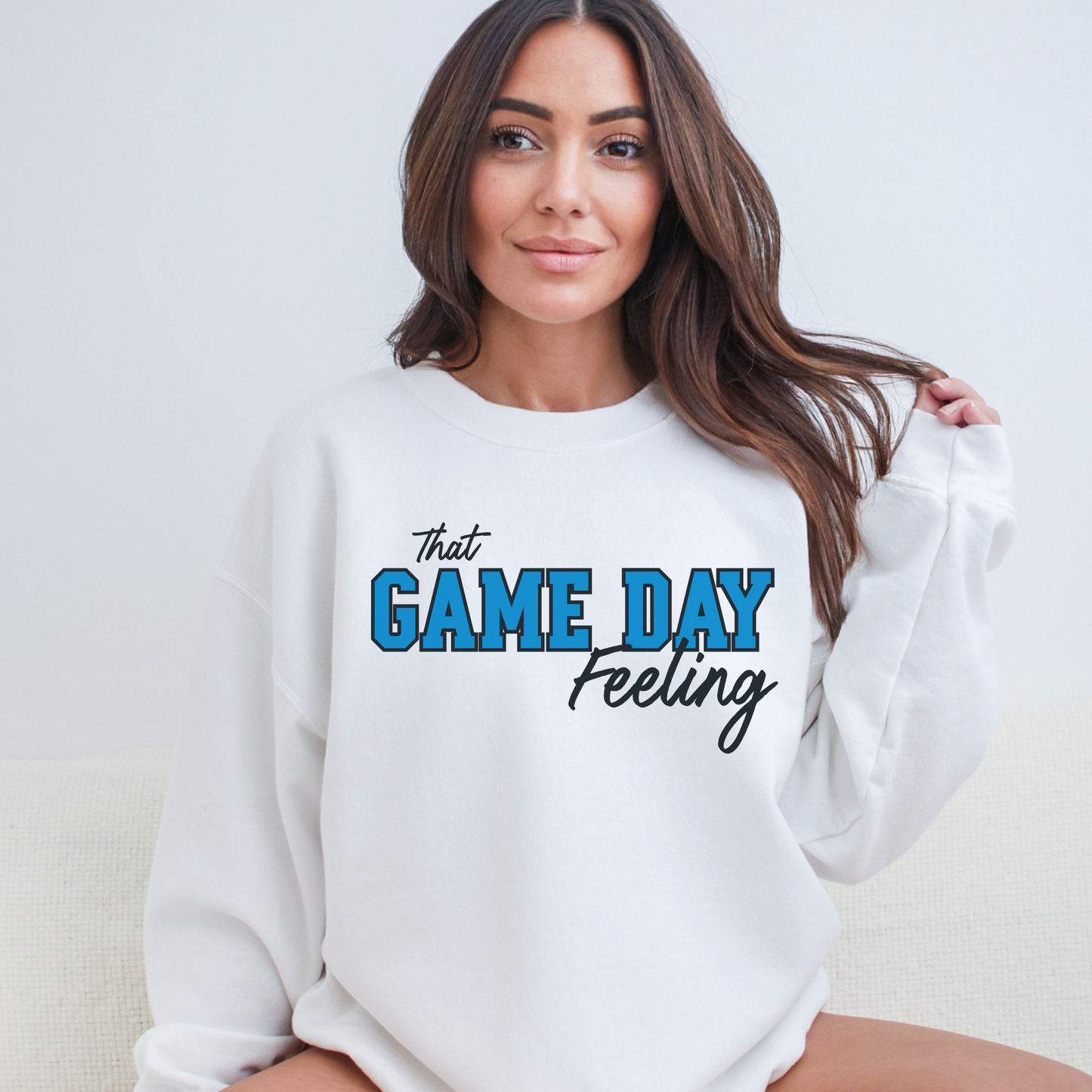 Game Day Feeling Sweatshirt - BLUE/BLACK