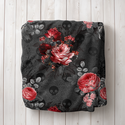 Dark Roses - Minky Blanket - 60" x 80"