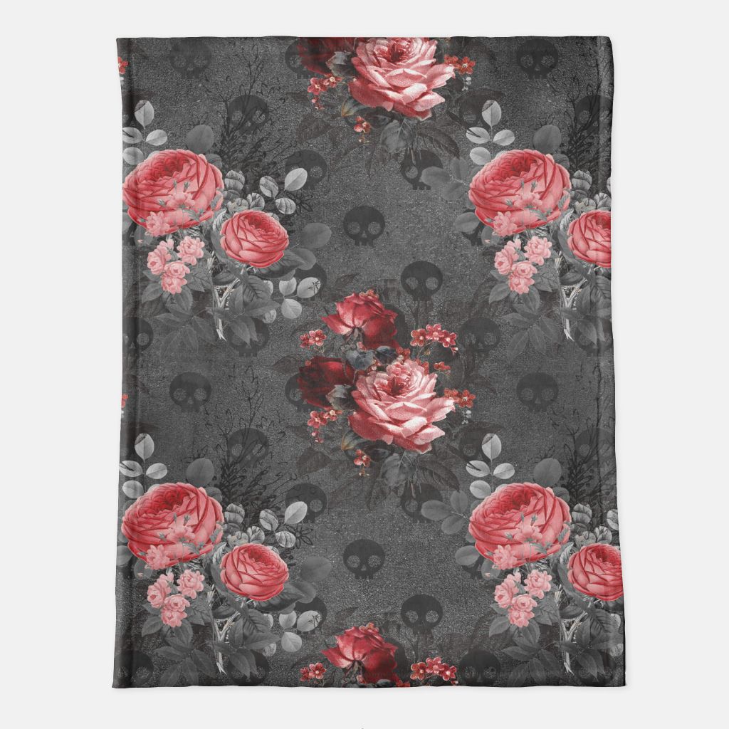 Dark Roses - Minky Blanket - 60" x 80"