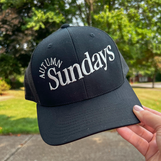 Autumn Sundays - Embroidered Trucker Hat