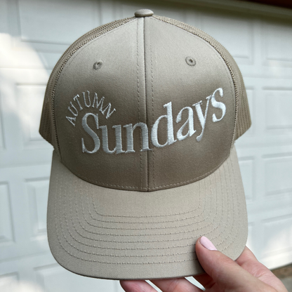 Autumn Sundays - Embroidered Trucker Hat