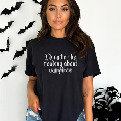 Rather Be Reading - Vampires Tee