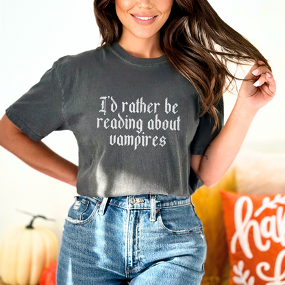 Rather Be Reading - Vampires Tee