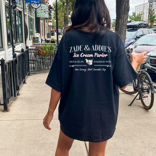 Zade & Addie's Ice Cream Parlor Tee - BLACK