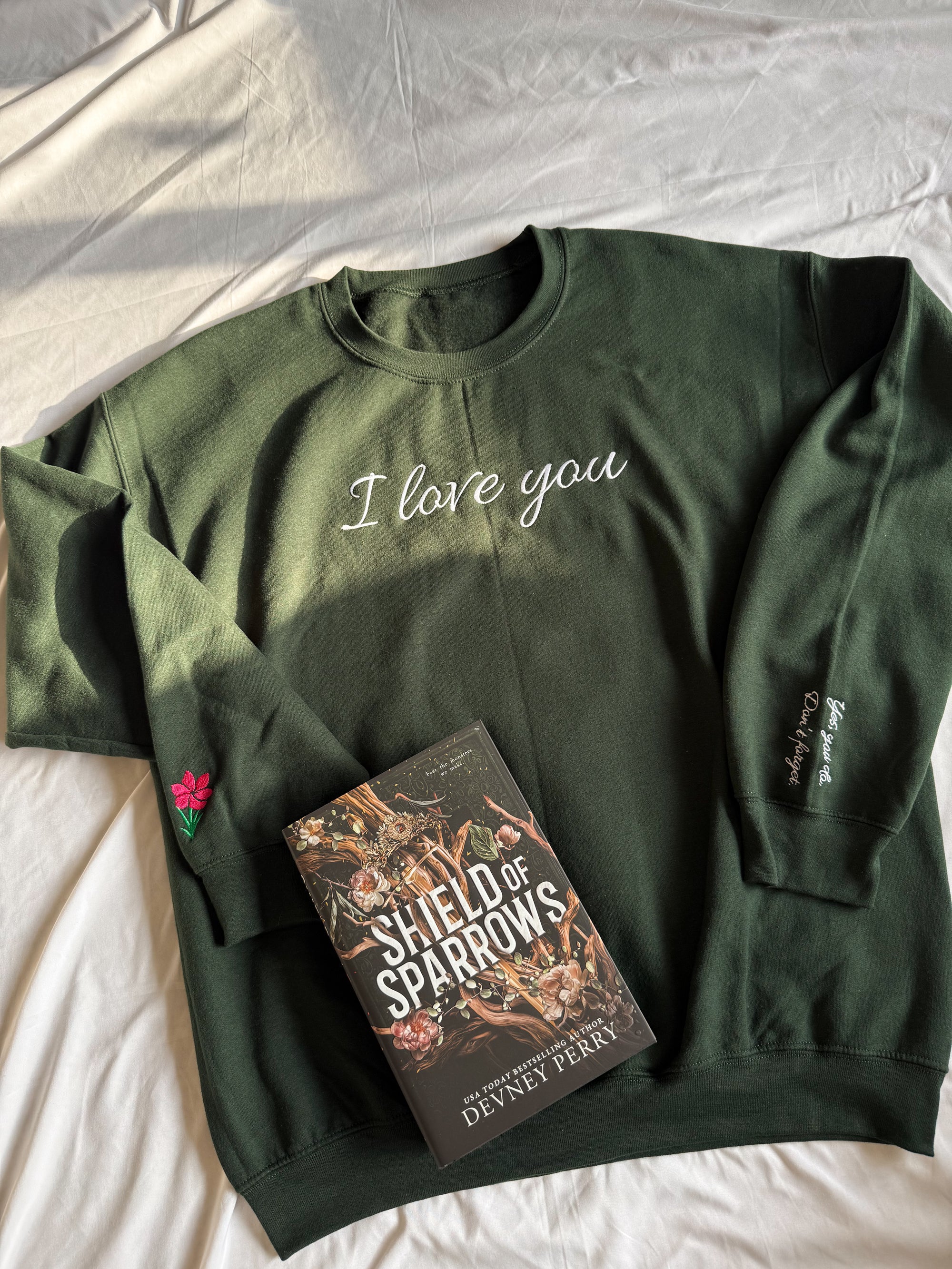 I Love You Embroidered Crewneck