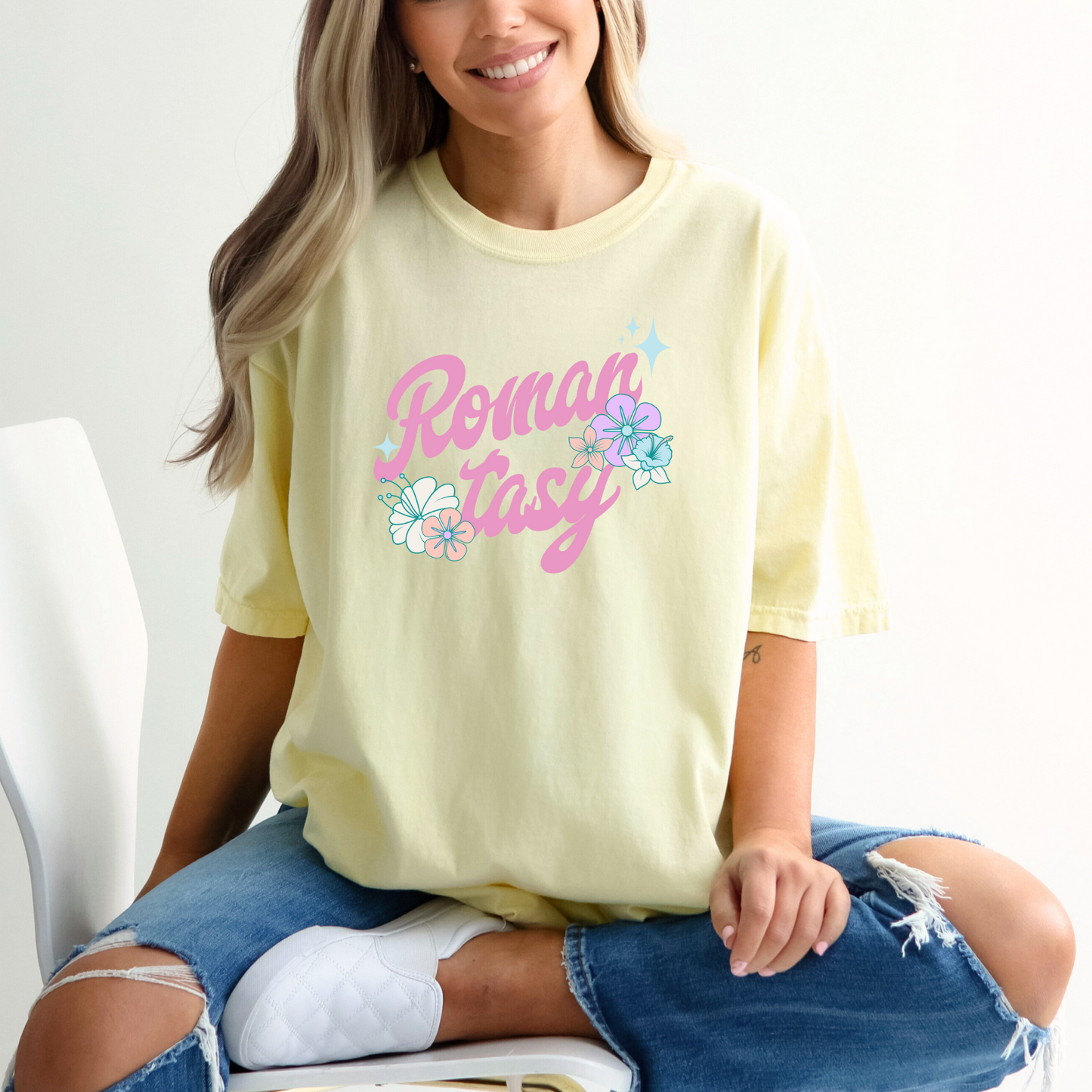 Romantasy Tee - BLOSSOM/IVORY/BUTTER/ORCHID